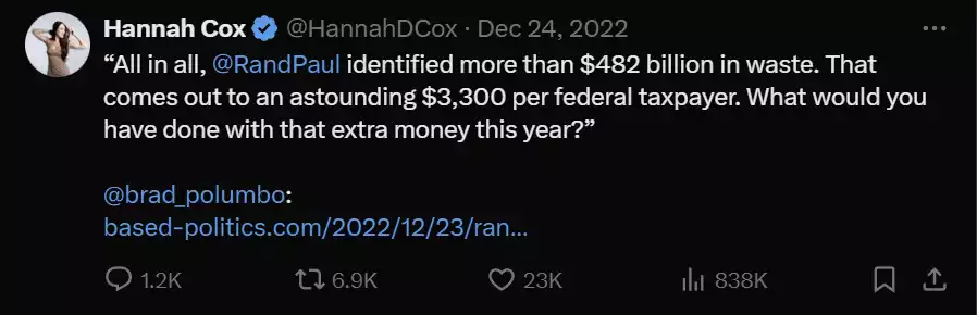 Rand Paul identification of wasted taxpayer money and how DOGE - Department of Government Efficiency would fix this Rand Paul identification of wasted taxpayer money and how DOGE - Department of Government Efficiency would fix this